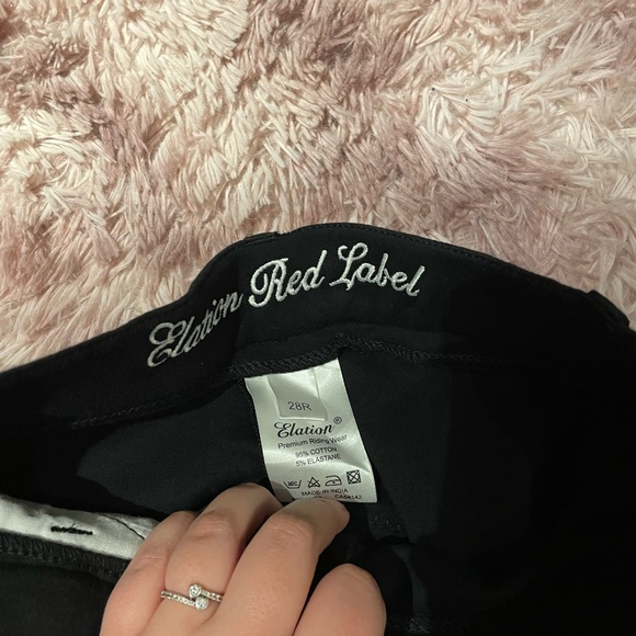 Black- FULL SEAT Elation Red Label breeches - Picture 3 of 4